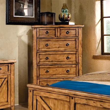 Rustic Chest with Felt-lined Drawer